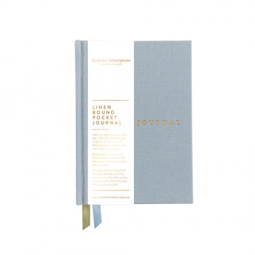 Linen Bound Pocket Journal | Luna Blue | Bullet